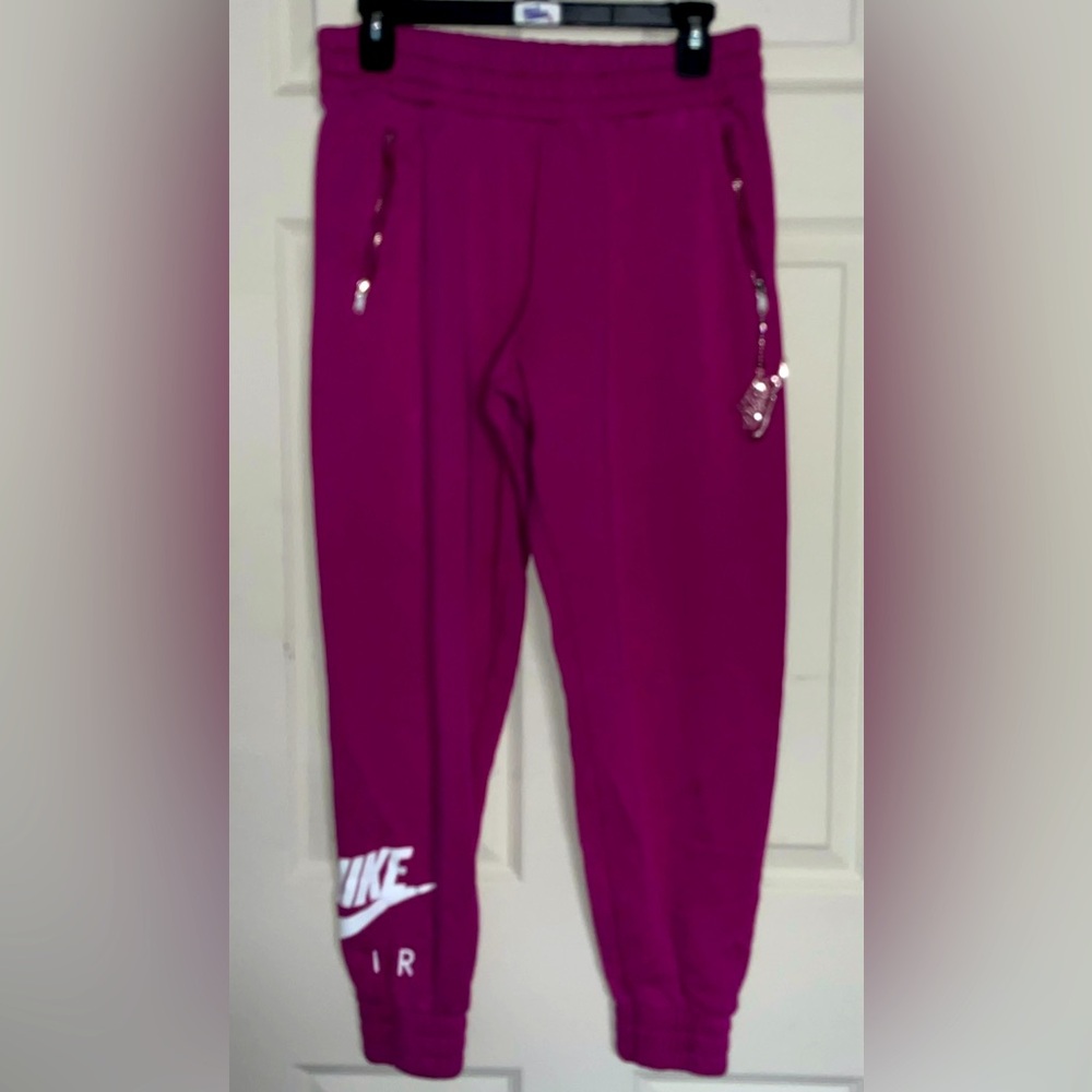 Nike Fleece Training jogger Pants DJ1060-564 Womens Medium 7/8 Berry Pink